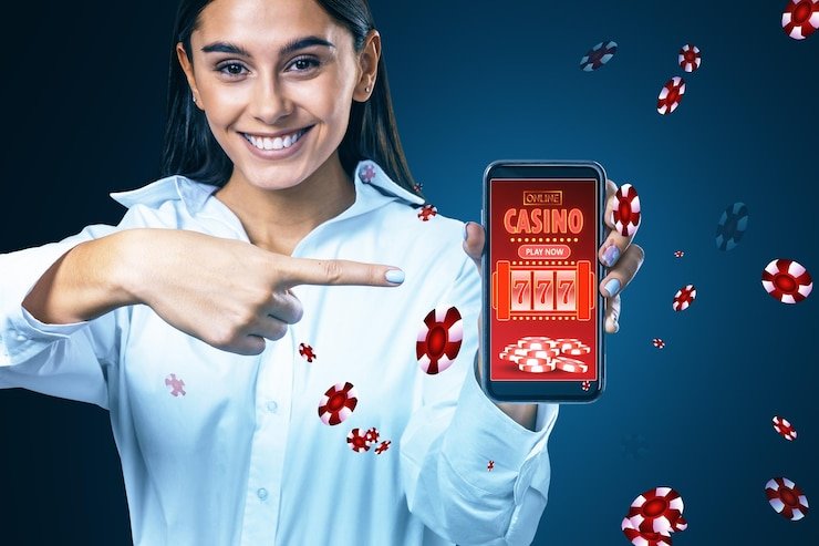 Tampilan layar permainan slot aksitoto dengan gulungan, simbol, dan informasi RTP